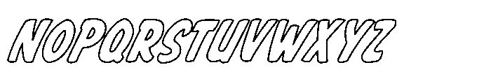 Clash Of Titans Outline Italic Font UPPERCASE