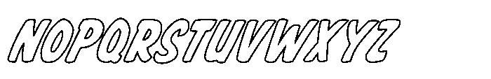 Clash Of Titans Outline Italic Font LOWERCASE