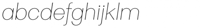 Clasica Sans Thin Italic Font LOWERCASE
