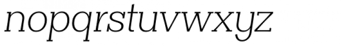 Clasica Slab Light Italic Font LOWERCASE