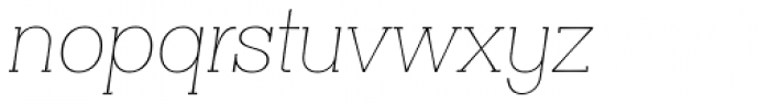 Clasica Slab Thin Italic Font LOWERCASE