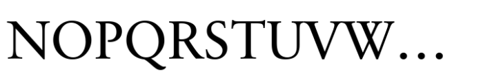 Classical Garamond Std Roman Font UPPERCASE