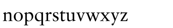 Classical Garamond Std Roman Font LOWERCASE