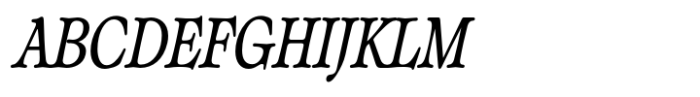 Classicel Serif Bold Condensed Italic Font UPPERCASE