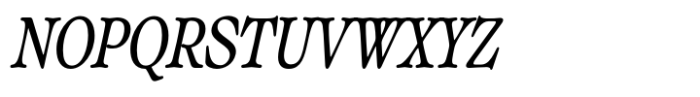 Classicel Serif Bold Condensed Italic Font UPPERCASE