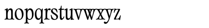 Classicel Serif Bold Condensed Font LOWERCASE