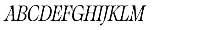 Classicel Serif Condensed Italic Font UPPERCASE