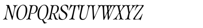 Classicel Serif Condensed Italic Font UPPERCASE