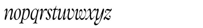 Classicel Serif Condensed Italic Font LOWERCASE