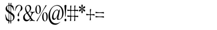 Classicel Serif Condensed Font OTHER CHARS