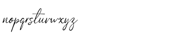 Classicore Script Font LOWERCASE