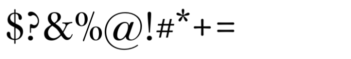 Classique Regular Font OTHER CHARS