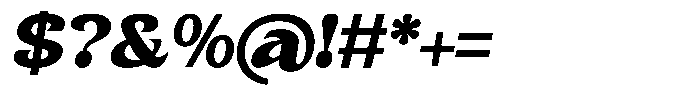 Clavisy Black Italic Font OTHER CHARS