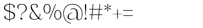 Clavisy Extra Light Font OTHER CHARS
