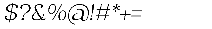 Clavisy Light Italic Font OTHER CHARS