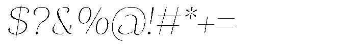 Clavisy Thin Italic Font OTHER CHARS
