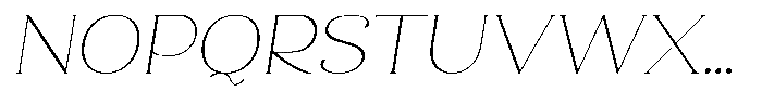 Clavisy Thin Italic Font UPPERCASE
