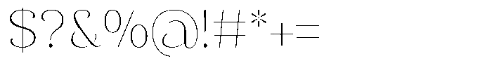 Clavisy Thin Font OTHER CHARS