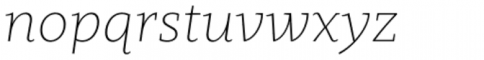 Clavo UltraLight Italic Font LOWERCASE