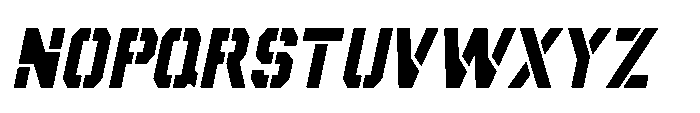 Clean Streets JNL Oblique Font LOWERCASE