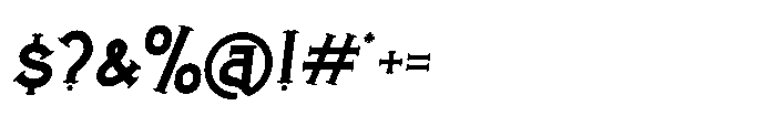 Clear Gulch Oblique Font OTHER CHARS