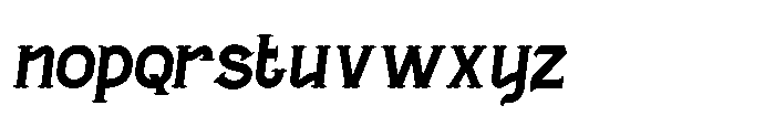 Clear Gulch Oblique Font LOWERCASE