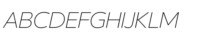 Clear Pro Extra Thin Italic Font UPPERCASE