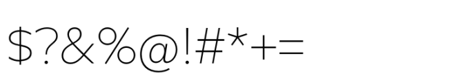 Clear Pro Extra Thin Font OTHER CHARS
