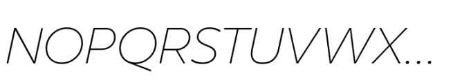 Clear Pro Pan Euro Extra Thin Italic Font UPPERCASE