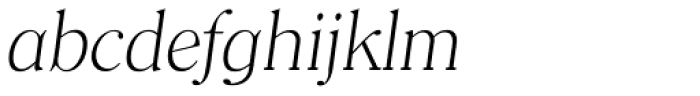 Clearface TS ExtraLight Italic Font LOWERCASE