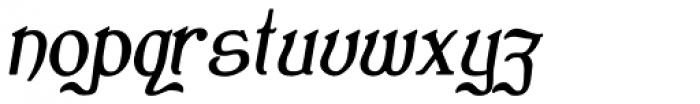 Clementhorpe Bold Italic Font LOWERCASE