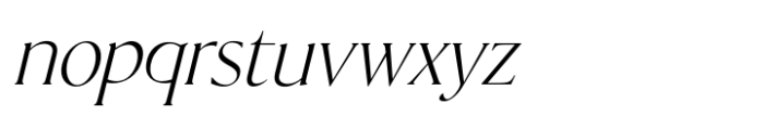 Climora Duo Thin Oblique Font LOWERCASE