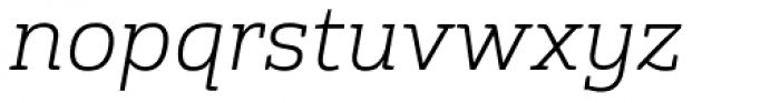 Cline Slab Light Italic Font LOWERCASE