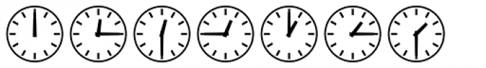 Clocktime Day Font UPPERCASE