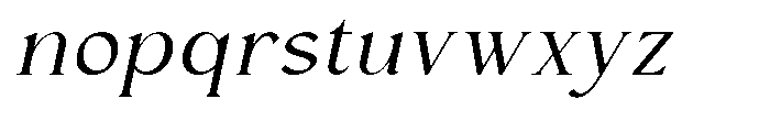 Clony Italic Font LOWERCASE