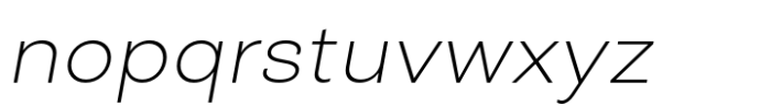 Closer Extra Light Italic Font LOWERCASE