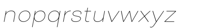 Closer Thin Italic Font LOWERCASE