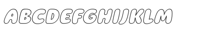 Cloud Bunch Hollow Italic Font UPPERCASE