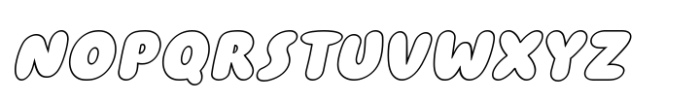 Cloud Bunch Hollow Italic Font UPPERCASE