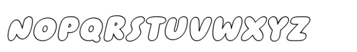 Cloud Bunch Hollow Italic Font LOWERCASE