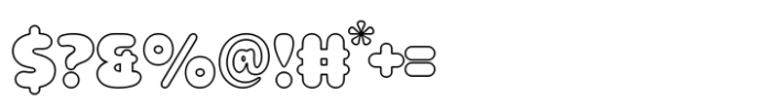 Cloud Bunch Hollow Regular Font OTHER CHARS