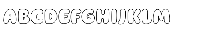 Cloud Bunch Hollow Regular Font UPPERCASE