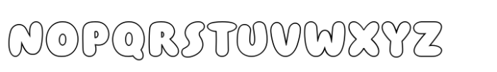 Cloud Bunch Hollow Regular Font UPPERCASE