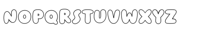 Cloud Bunch Hollow Regular Font LOWERCASE