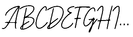 Cloudy Starlight Script Font UPPERCASE