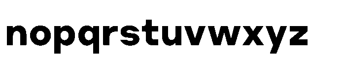 Cluster Bold Font LOWERCASE