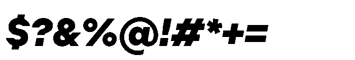 Cluster Edge Extrabold Italic Font OTHER CHARS