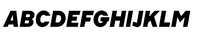 Cluster Edge Extrabold Italic Font UPPERCASE