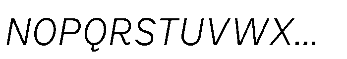 Cluster Edge Extralight Italic Font UPPERCASE