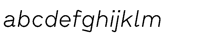 Cluster Edge Extralight Italic FONT